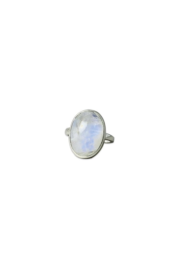 Genuine Moonstone Ring 925 Sterling Silver Dainty Ring Gift For Her