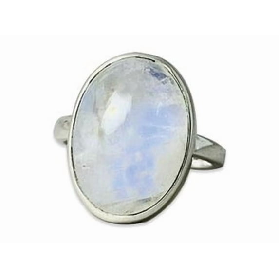 Heaven Crafts Genuine Moonstone Ring 925 Sterling Silver Dainty Ring Gift For Her