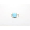 thumbnail image 1 of Heaven Crafts Green Square Shape Larimar Ring 925 Sterling Silver Handmade Stacking Ring For Women Gift Item, 1 of 1