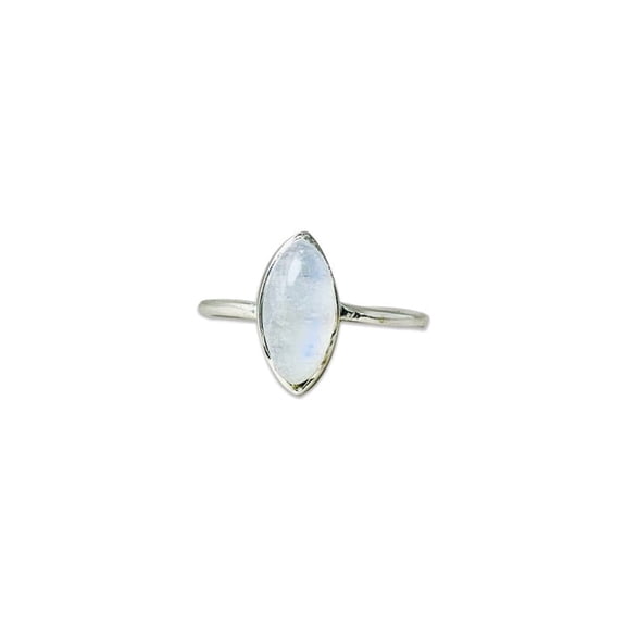 Heaven Crafts Marquise Shape Moonstone Ring Sterling silver 925 Handmade Stacking Ring Gift Item