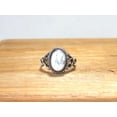 thumbnail image 1 of Heaven Crafts Natural White Gemstone Howlite Ring 925 Sterling Silver Ring Oval Shape Gemstone Bohemian Jewelry Gift Item, 1 of 5