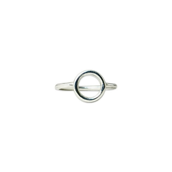 Heaven Crafts Open Circle Ring 925 Sterling Silver Handmade Dailwear Boho Dainty Stackable Ring For Her