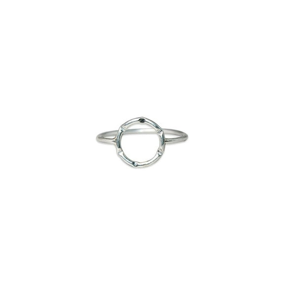 Heaven Crafts Open Circle Ring 925 Sterling Silver Minimalist Design Karma Ring Unique Gift For Her