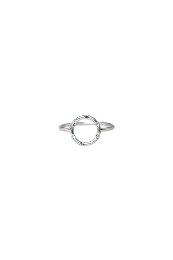 Open Circle Ring 925 Sterling Silver Minimalist Design Karma Ring Unique Gift For Her