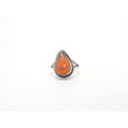 thumbnail image 1 of Heaven Crafts Pear Carnelian Gemstone Ring Orange Stone Briodesmaid Jewelry August Month Birthstone 925 Sterling Silver, 1 of 4