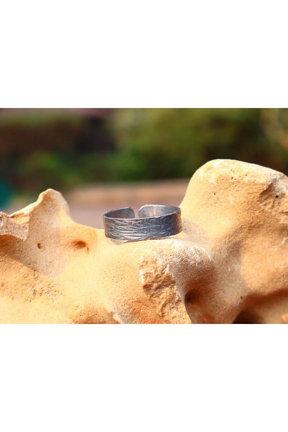 Silver Black Band Ring 925 Solid Sterling Silver Handmade Round Band Everyday Wear Silver Jewelry