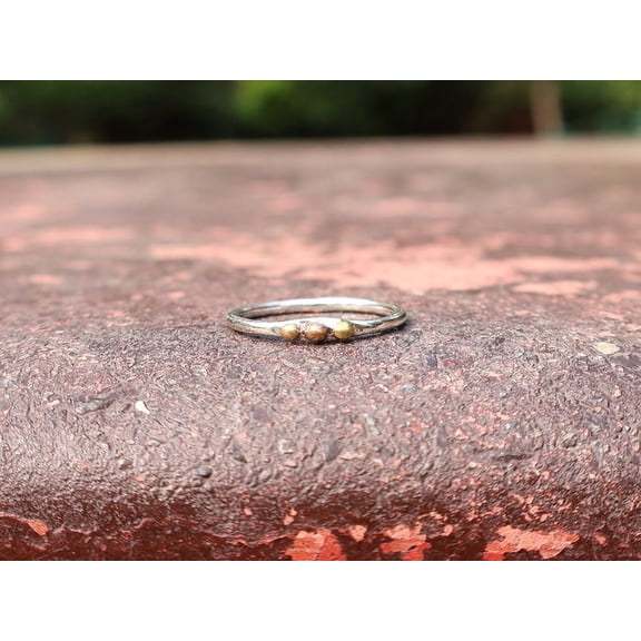 Heaven Crafts Silver Dot Ring 925 Sterling Silver Handmade Stacking Ring Charm Fine Ring Bohemian Dainty Jewelry