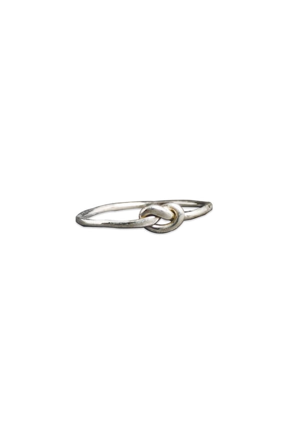 Silver Knot Ring 925 Sterling Silver Dainty Boho Minimalist Ring For Her