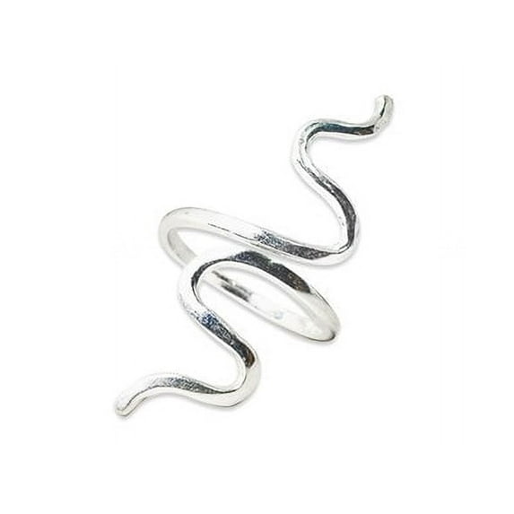 Heaven Crafts Silver Snake Ring 925 Sterling Silver Open Adjustable Delicate Women Ring