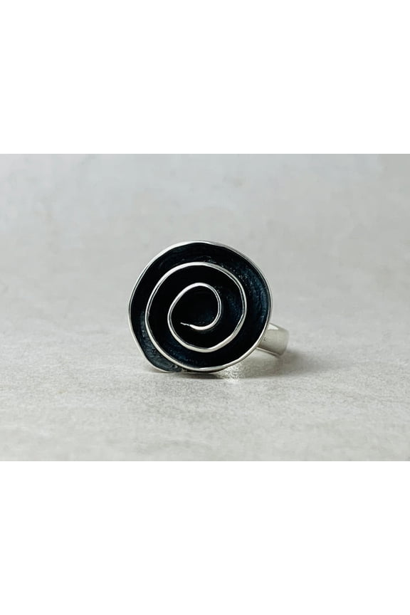 Silver Spiral Ring Unique Design For Bridesmaid Gift Boho Dainty Jewelry Gift For Her