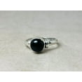 thumbnail image 1 of Heaven Crafts Simple Round Black Onyx Ring 925 Sterling Silver Handmade Statement Ring For Women, 1 of 5