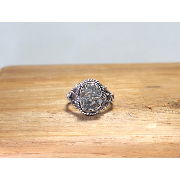 Heaven Crafts Solid 925 Sterling Silver Raw Pyrite Ring Oval Shape Gemstone Handmade Designer Jewelry Unisex Gift Item