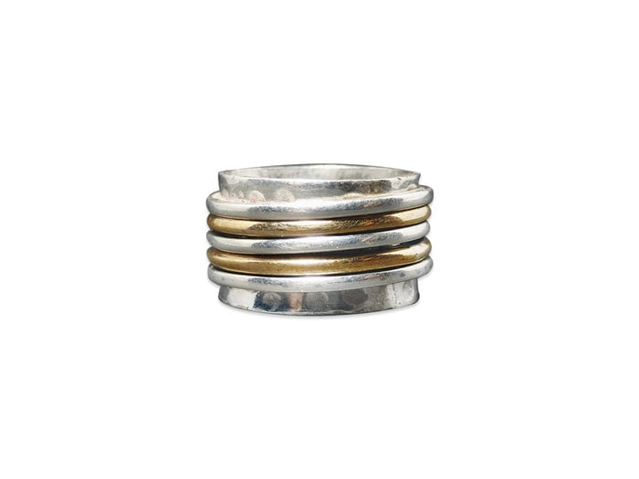 Heaven Crafts Spinner Band Meditation Fidget Band 925 Sterling Silver Gift For Her