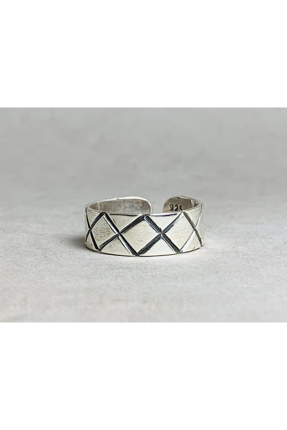 Textured Band Oxidized Ring Sterling Silver 925 Handmade Minimalist Design Gift Item