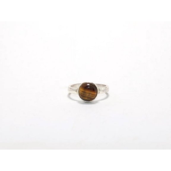 Heaven Crafts Tiger Eye Ring 925 Sterling Silver Promise Gift For Friend Handmade Statement Ring