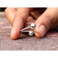 thumbnail image 1 of Heaven Crafts Two Ball Ring 925 Sterling Silver Round Ball Ring Stacking Ring Handmade Ring Gift For Her, 1 of 6