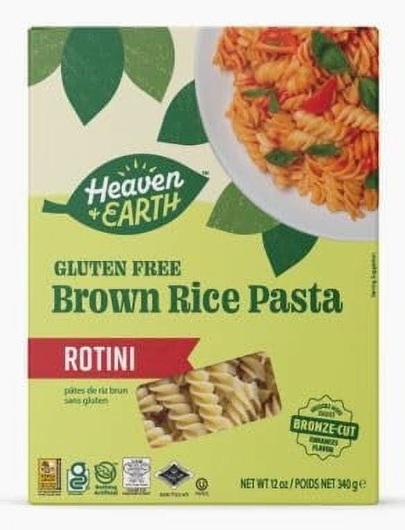 Heaven & Earth Brown Rice Pasta, Gluten Free Rotini, 12oz (6 Pack