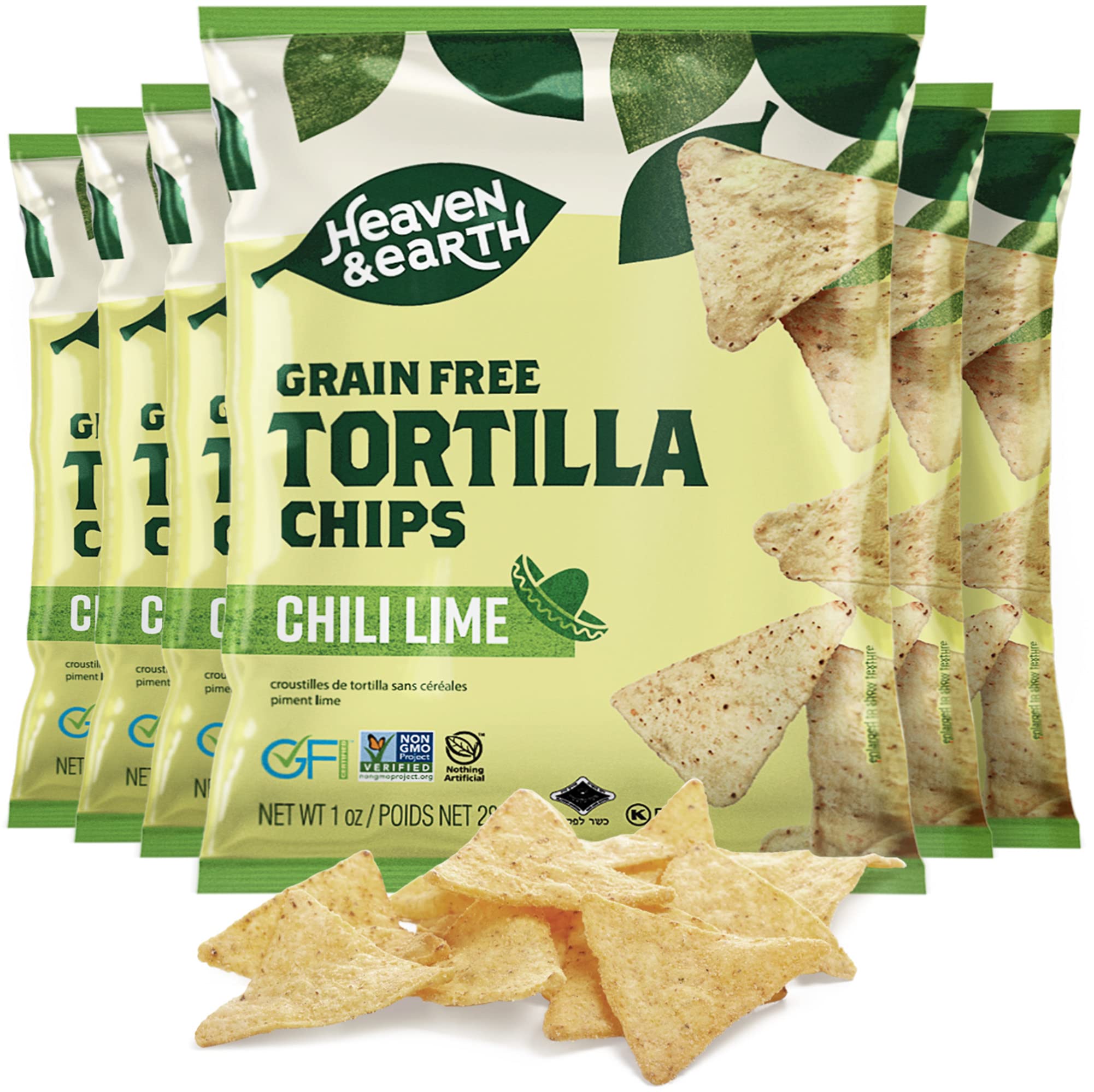 Heaven & Earth Chili Lime Tortilla Chips, Grain Free Tortilla Chips