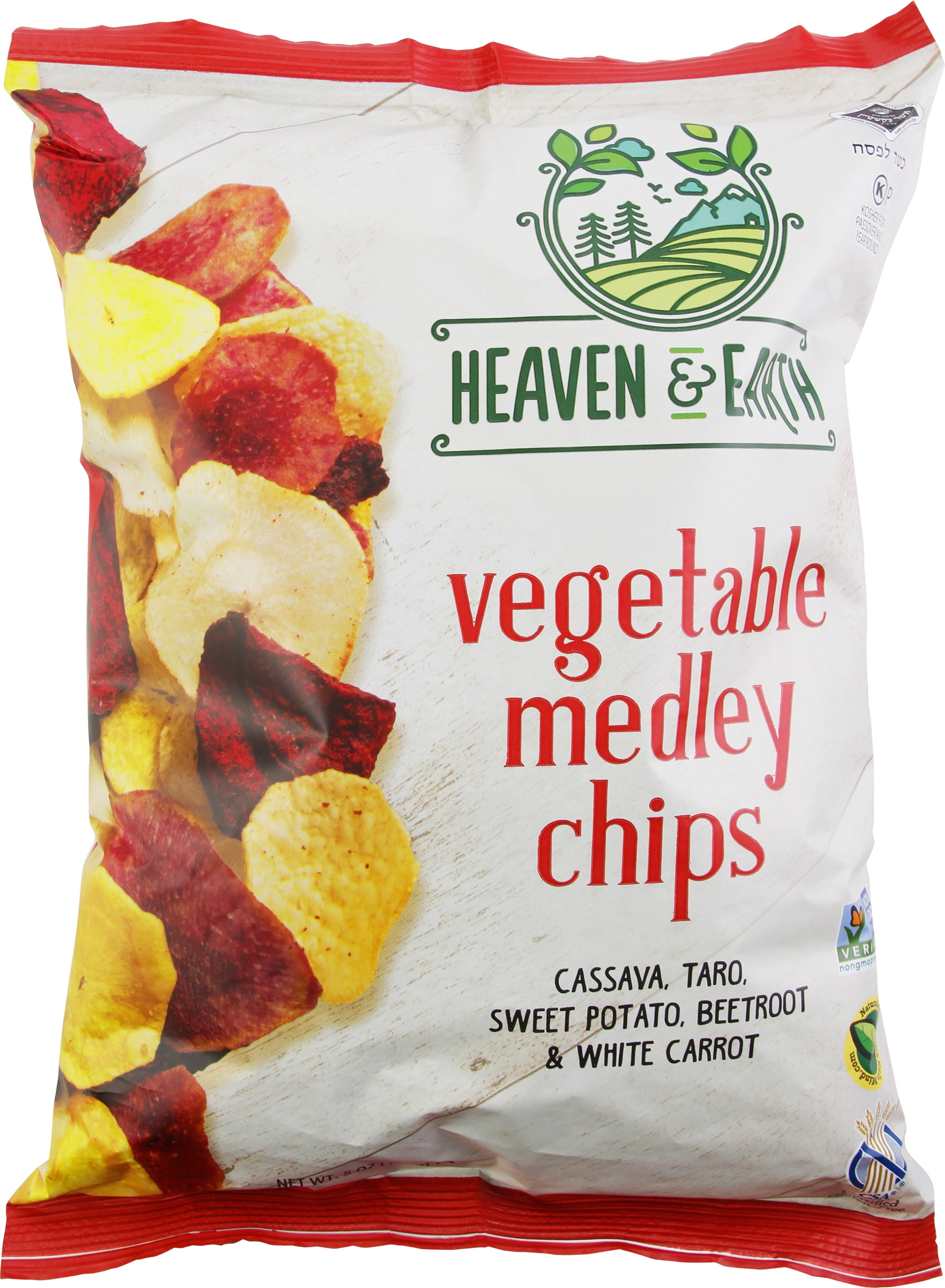 Heaven & Earth Veggie Medley Chips, 5 oz, are Crispy All Natural