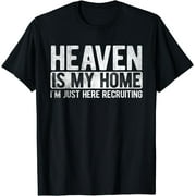 STRAVEL Heaven Is My Home Christian Religious Jesus T-Shirt Black 2X-Large
