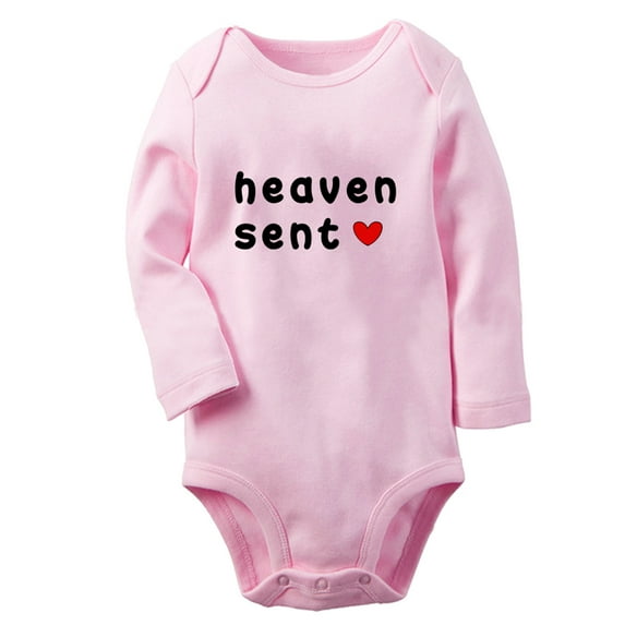 Heaven Sent Funny Rompers Newborn Bodysuits Infant Baby Jumpsuits Childs Clothes Kids Graphic One-Piece Outfits