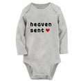 thumbnail image 1 of Heaven Sent Funny Rompers Newborn Bodysuits Infant Baby Jumpsuits Childs Clothes Kids Graphic One-Piece Outfits, 1 of 5