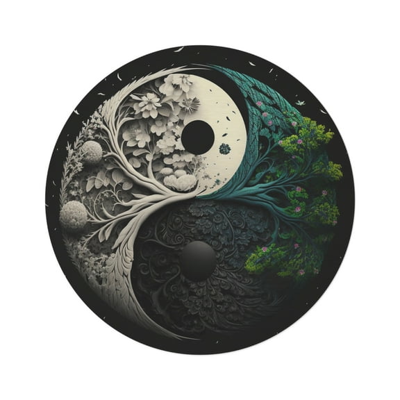 Heaven and Earth YinYang Round Rug | Area Rug | Yin-Yang Rug