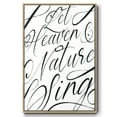 thumbnail image 1 of Heaven and Nature - Framed Gallery Wrapped Holiday Canvas - 27 x 41 - Natural Wood Frame, 1 of 8