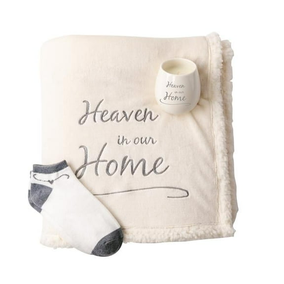 Heaven in Our Home Blanket Candle & Sock Boxed Gift Set