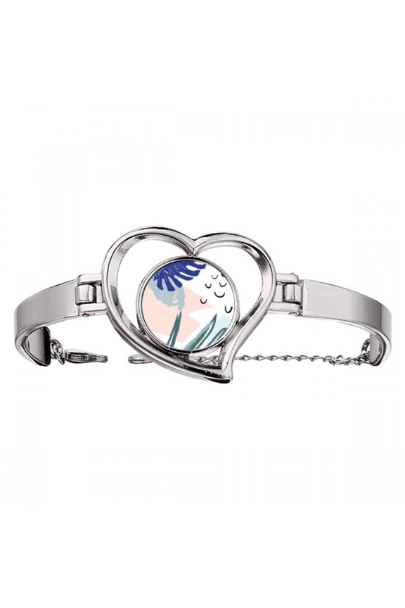 Heaven s Art Pattern Bracelet Heart Jewelry Wire Bangle