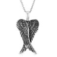 thumbnail image 1 of Heaven's Guardian Angel Sterling Silver Wings Heart Wrapped Pendant Necklace, 1 of 5