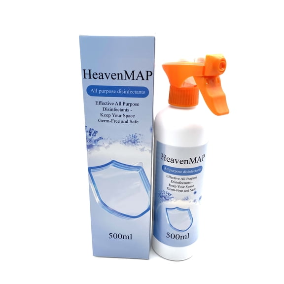 HeavenMAP All purpose disinfectants Broad-Spectrum Hypochlorous Acid Disinfectant Solution for Skin, Surfaces, and Air in a 500mL Bottle