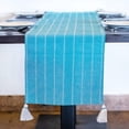 thumbnail image 1 of Heavenera 14x108 inches Turquoise Rectangular Cotton Woven Table Runner, 1 of 5