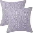 thumbnail image 1 of Heavenera Set of 2 18X18 inch Farmhouse Decorative Throw Pillow Covers Classical Woven Cushion Covers (Purple, 2pcs), 1 of 6