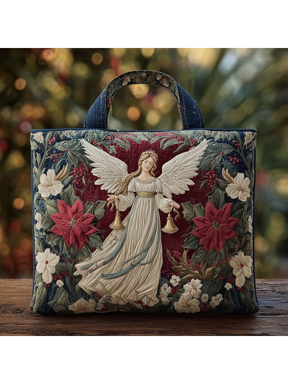 Heavenly Angels Quilted Tote Bag, Soft Padded Tote with Spacious Interior
