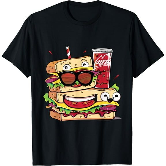 Heavenly Burger and Cola Combo Graphic Print T-Shirt