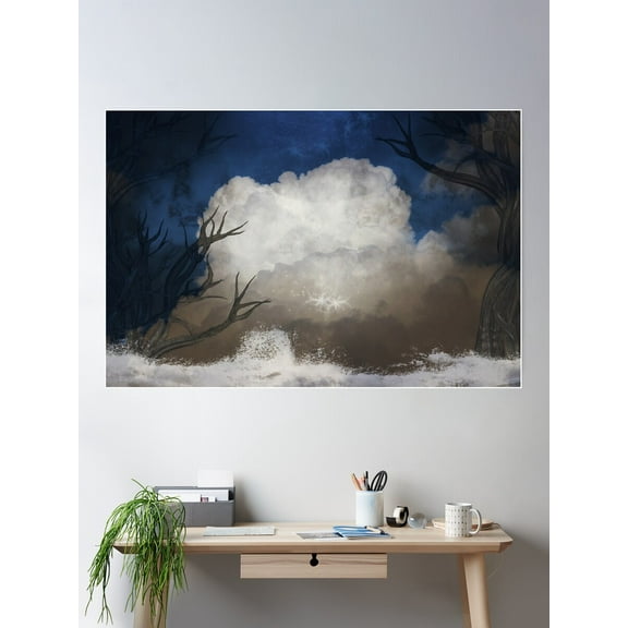 Heavenly Clouds Poster Wall Art, Modern Wall Decor For Living Room Bedroom, 8x12 UNFRAMED