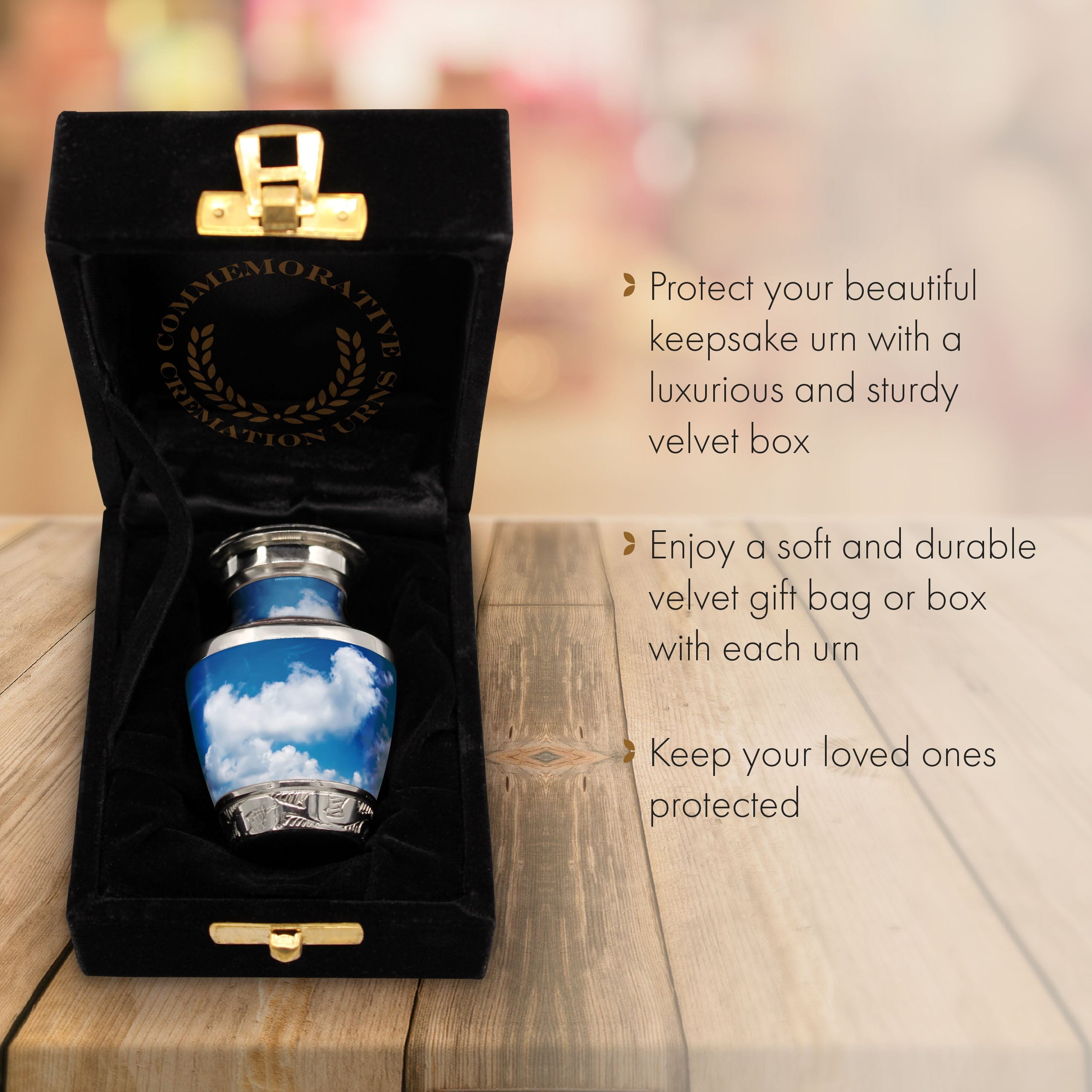 Heavenly Clouds Urns for Cremation Ashes Large Urn XL or Small Keepsake Urns for Human Ashes & Urns for Human Ashes for Home or Burial Small Urns for Human Ashes