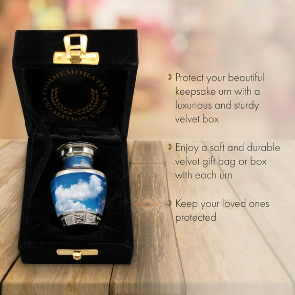Heavenly Clouds Urns for Cremation Ashes Large Urn XL or Small Keepsake Urns for Human Ashes & Urns for Human Ashes for Home or Burial Small Urns for Human Ashes