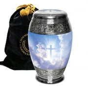 Heavenly Cross Urns for Cremation Ashes Large Urn XL or Small Keepsake Urns for Adult Cremation Ashes & Urns for Human Ashes for Home or Burial Cremation Urns