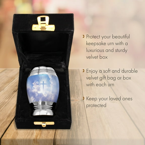Heavenly Cross Urns for Cremation Ashes Large Urn XL or Small Keepsake Urns for Human Ashes & Urns for Human Ashes for Home or Burial Small Urns for Human Ashes
