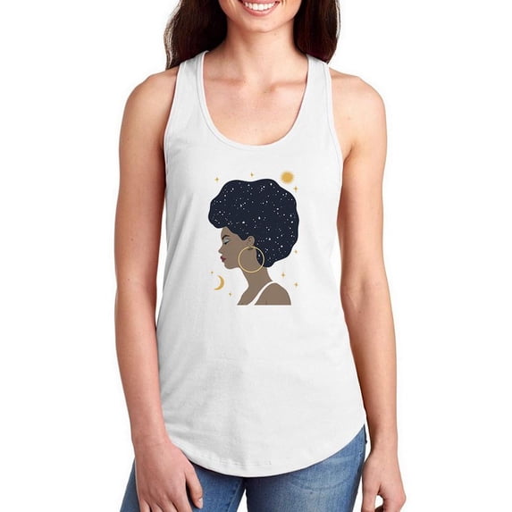 Heavenly Hair Collection B. Racerback Tank Women -Annie Warren Designs, Female Large