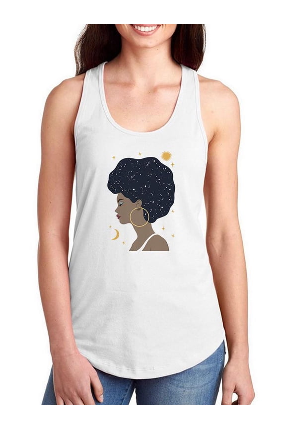 Heavenly Hair Collection B. Racerback Tank Women -Annie Warren Designs, Female Small
