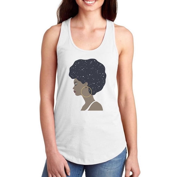 Heavenly Hair I. Racerback Tank Women -Annie Warren Designs, Female Medium