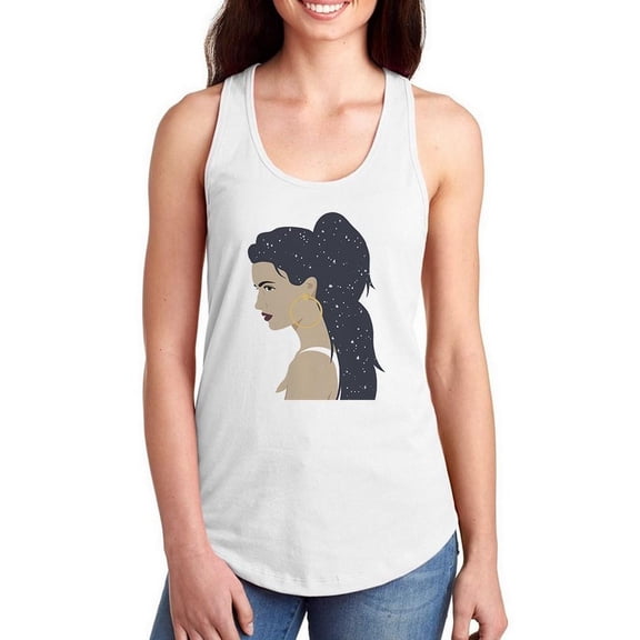 Heavenly Hair Iii. Racerback Tank Women -Annie Warren Designs, Female Large