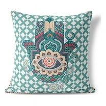 Heavenly Hand Throw Pillow with Removable Cover in White 16x16