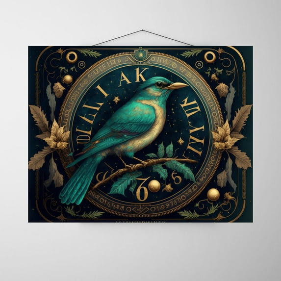 Heavenly Harbinger - Astrology Bird Canvas Wall Art