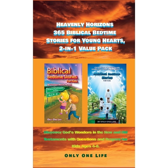Heavenly Horizons 365 Biblical Bedtime Stories for Young Hearts, 2-in-1 Value Pack: Discover God's Wonders in the N, (Hardcover)