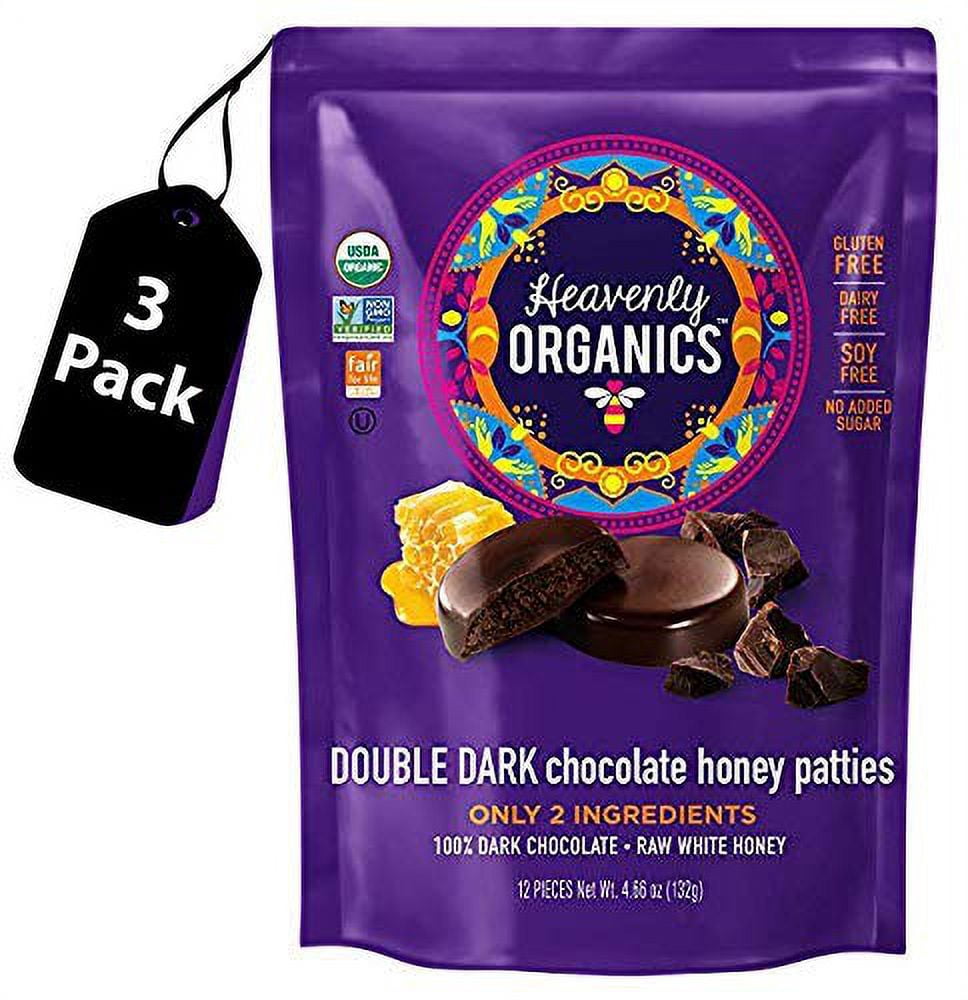 Heavenly Organics Honey Patty Dark Chocolate Organic Bar 4.66 oz (Pack Of 6)