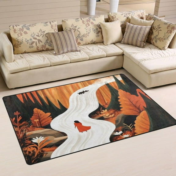 Heavenly Path Soft Polyester Area Rug 60''x39'', Non Slip, Memory Foam, Water Absorbent